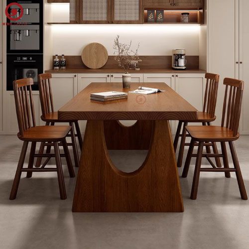  BAC-68 Bộ bàn ăn 4 Ghế Pinnston Wood - Ghế Song Tiện 