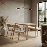 BA-103 Bộ Bàn Ăn Neva 2 Ghế Hirosima Rubber + Ghế Băng Neva Padded 