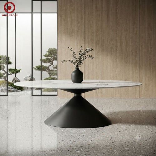 Bàn Sofa Cone Oval Ceramic 