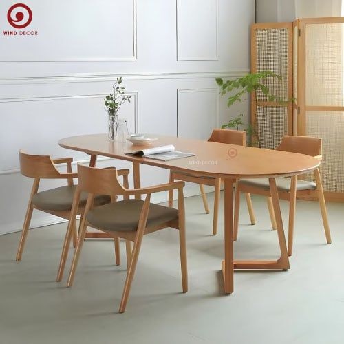 BA-55 Bộ Bàn Ăn Grace Oval và 4 ghế Hirosima 
