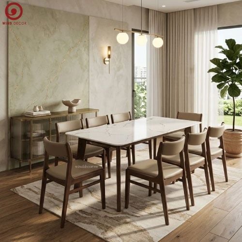  BAC-04 Bộ Bàn Howard Ceramic và 6 ghế Bella 
