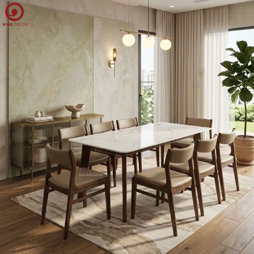  BAC-04 Bộ Bàn Howard Ceramic và 6 ghế Bella 