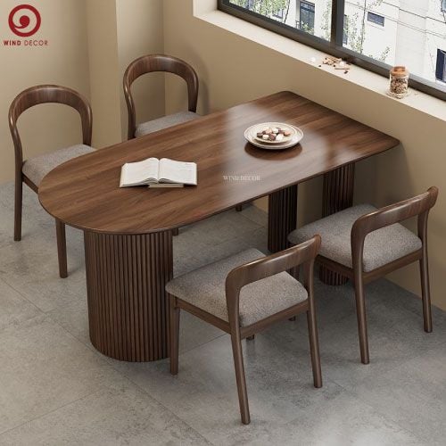  BA-59 Bộ bàn ăn Somin và 4 Ghế Neva Không Tay 