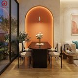  BAC-191 Bộ bàn ăn Oval Wood và 4 ghế Verpan 