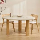  BAC-66 Bộ bàn ăn tròn và 4 Ghế MayoiSeater Gỗ Cao Su 