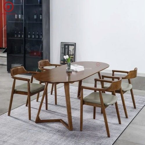  BA-55 Bộ Bàn Ăn Grace Oval và 4 ghế Hirosima 