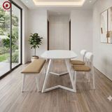 BA-109 Bộ Bàn Ăn Grace Wood Oval và 2 Ghế Inova + Ghế Băng 