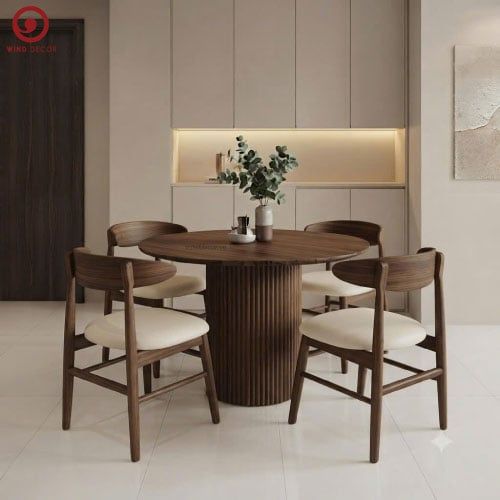  BA-112 Bộ bàn ăn Ovini và 4 Ghế CH33 