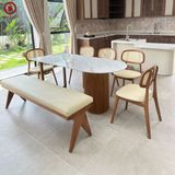  BAC-109 Bộ bàn ăn A1 và 5 Ghế MayoiSeater và Ghế Băng Rattan 