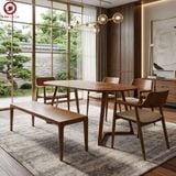  BA-85 Bộ Bàn Ăn Grace Wood Oval và 4 ghế Hirosima + Ghế Băng Neva 