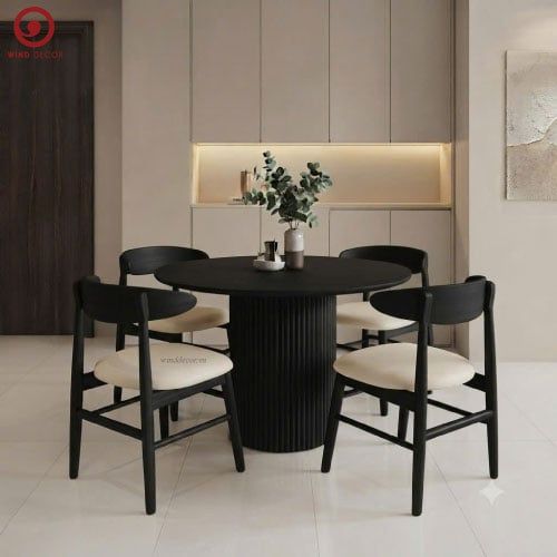  BA-112 Bộ bàn ăn Ovini và 4 Ghế CH33 