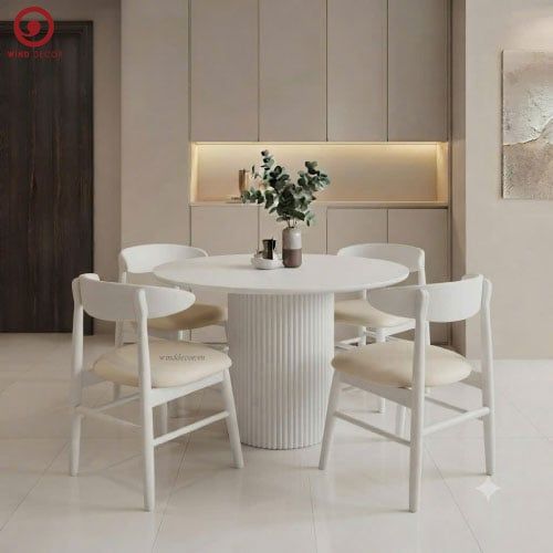  BA-112 Bộ bàn ăn Ovini và 4 Ghế CH33 