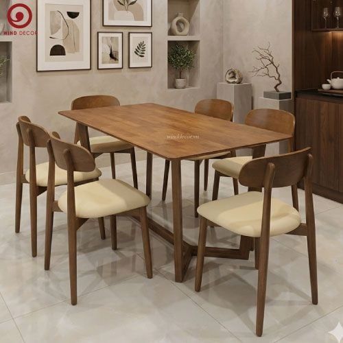  BA-43 Bộ Bàn Ăn Concorde Wood và 6 Ghế Inova 