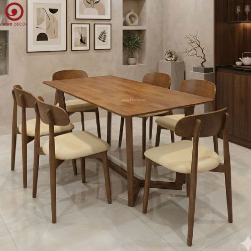  BA-43 Bộ Bàn Ăn Concorde Wood và 6 Ghế Inova 