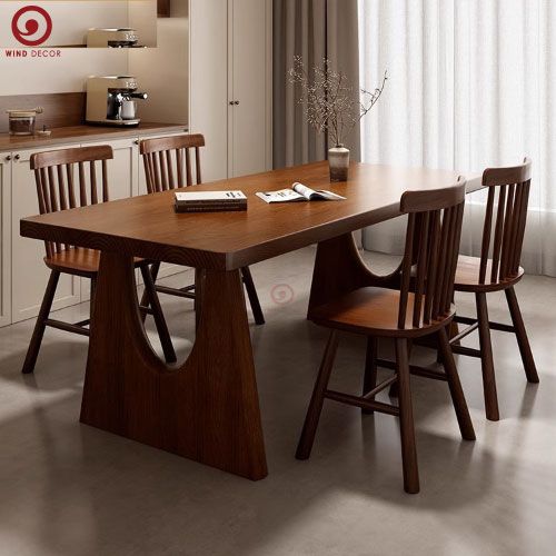  BAC-68 Bộ bàn ăn 4 Ghế Pinnston Wood - Ghế Song Tiện 