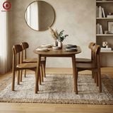  BA-115 Bộ bàn ăn Luna Oval và 4 ghế Inova Wood 
