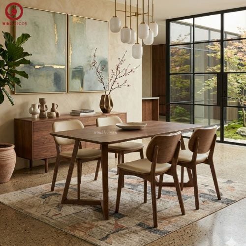  BA-90 Bộ Bàn Ăn Grace Wood và 4 Ghế PLC 