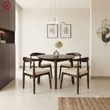  BA-114 Bộ Bàn Ăn Luna Round và 4 Ghế Bull 