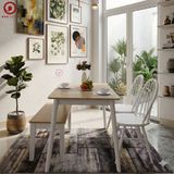  BA-45 Bộ Bàn Ăn 2 Ghế Windsor Wood và Ghế Băng 