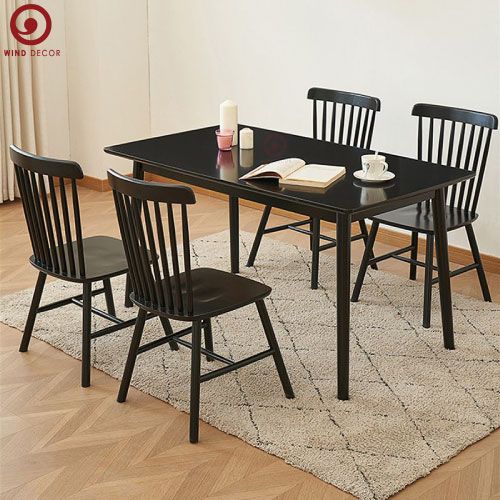  BA-03 Bộ Bàn Ăn 4 Ghế Pinnston Wood - Ghế Song Tiện 