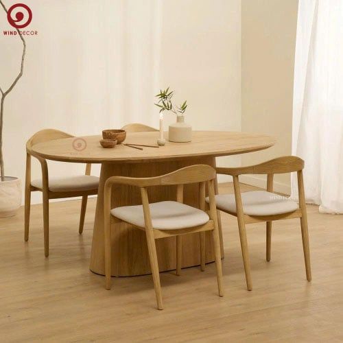  BAC-75 Bộ bàn ăn 4 ghế Neva Có Tay ASH 