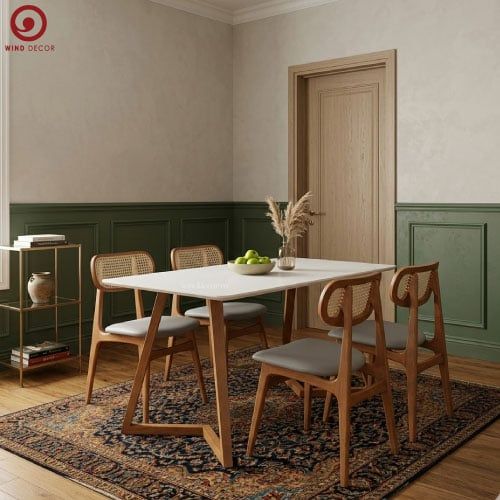  BA-68 Bộ Bàn Ăn Grace Wood và 4 Ghế Secco 