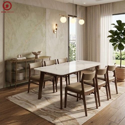  BAC-04 Bộ Bàn Howard Ceramic và 6 ghế Bella 