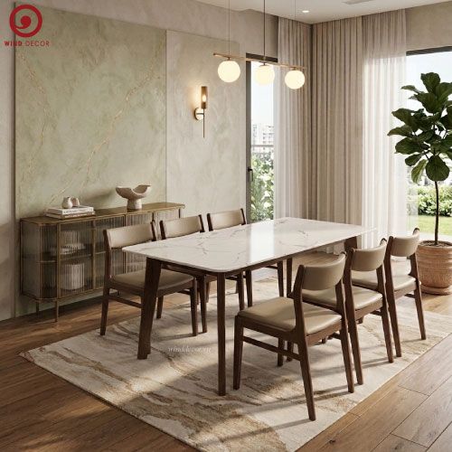  BAC-04 Bộ Bàn Howard Ceramic và 6 ghế Bella 