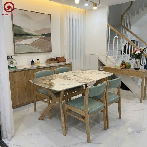  BA-107 Bộ bàn ăn X-tra Ceramic và 4 ghế Bella 