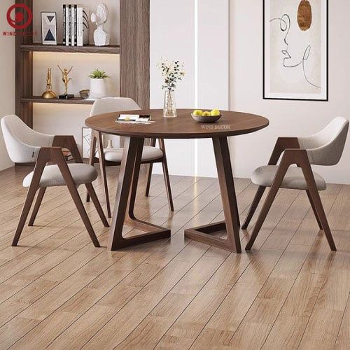  BA-81 Bộ Bàn Ăn Grace Round và 4 Ghế Compass 