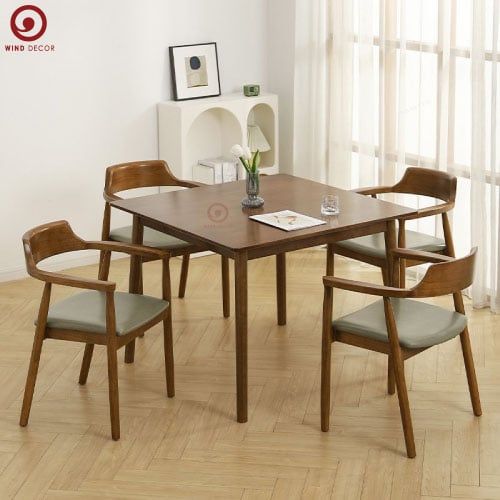  BA-83 Bộ bàn ăn Luna Square và 4 ghế Hirosima 