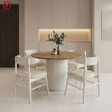  BA-112 Bộ bàn ăn Ovini và 4 Ghế CH33 