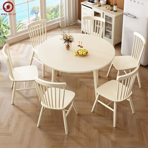  BA-78 Bộ Bàn Ăn Luna Round và 4 Ghế Song Tiện 