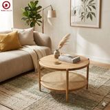  Bàn Sofa Ali Wood Mây Mắt Cáo 