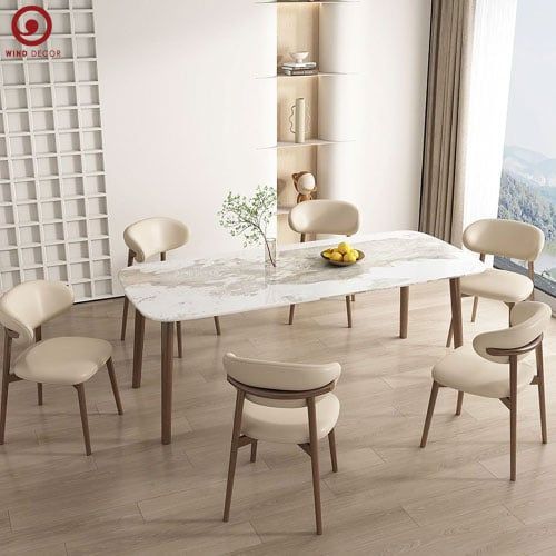  BA-72 Bộ bàn ăn Uli Ceramic và 6 ghế Oleandro Rubber 