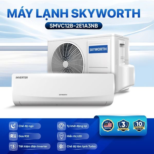  MÁY LẠNH SKYWORTH INVERTER | SMVC12B-2E1A3NB 