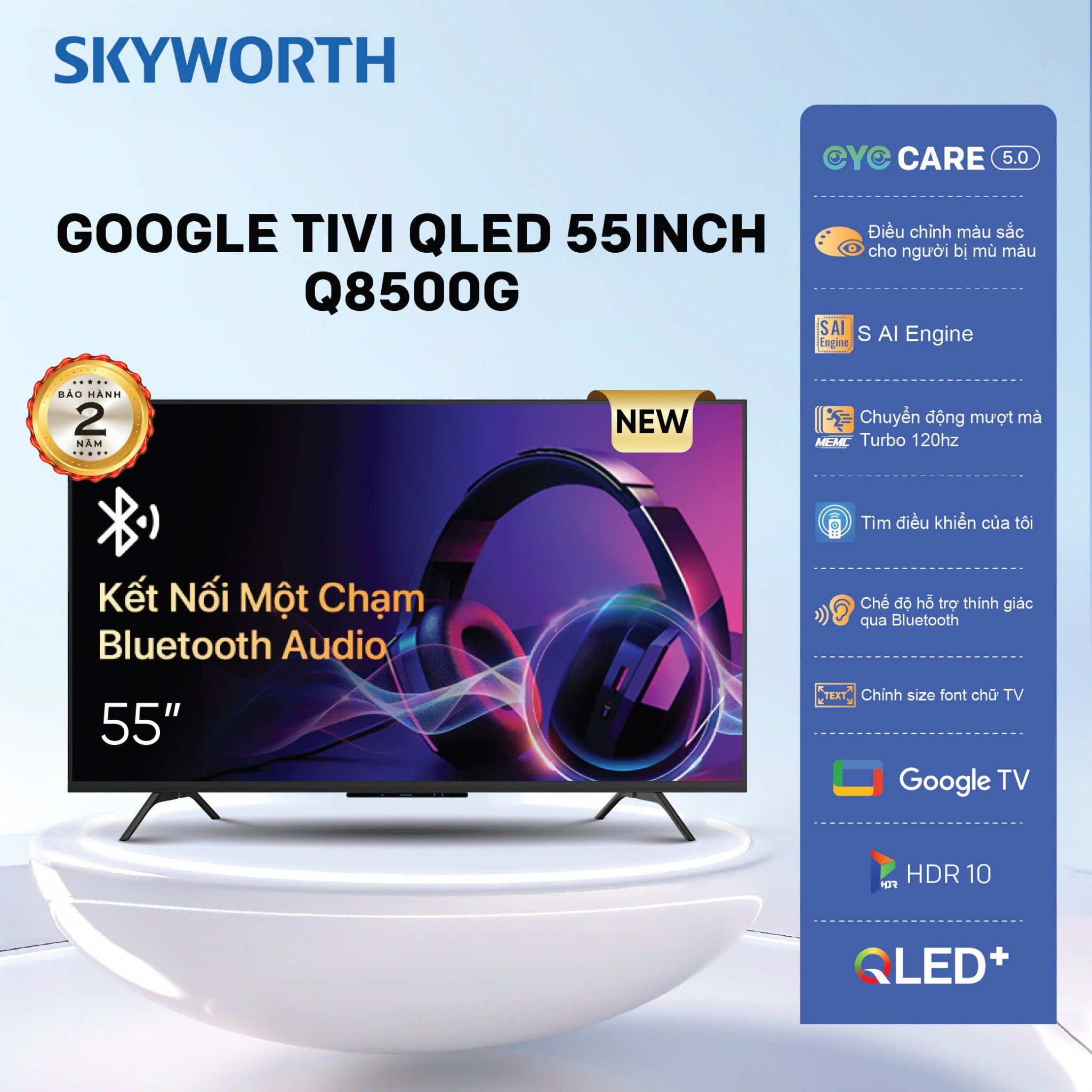  Q8500G | 4K UHD 55” QLED Google TV 