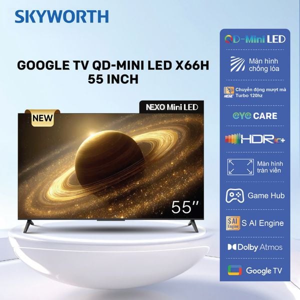  X66H | QD-MINI LED 55” Google TV 