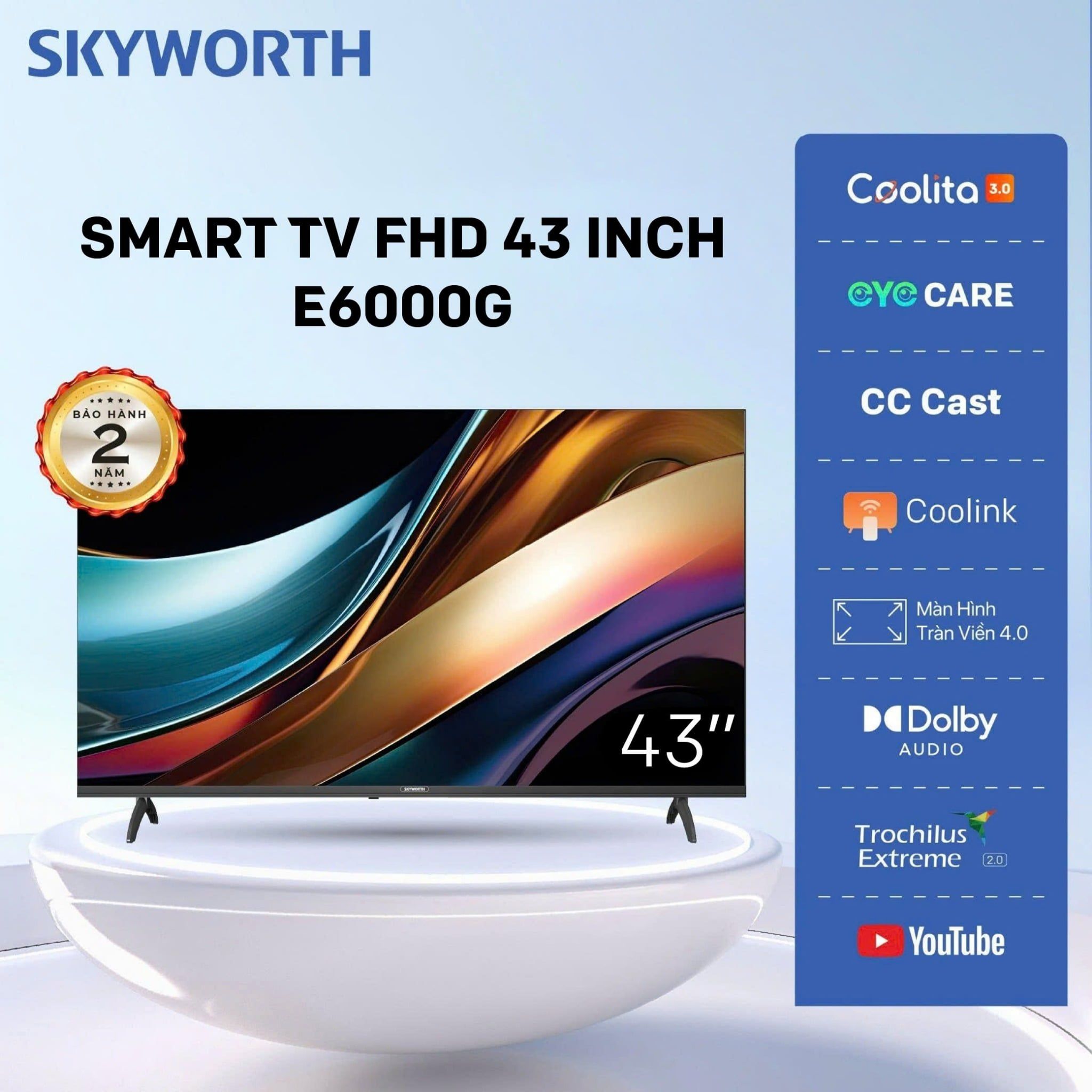 E6000G | FHD 43” Smart Coolita TV 