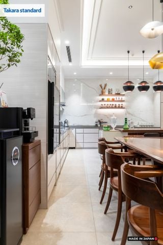 Hệ Tủ Bếp Nhật Bản Cao Cấp Lemure Chữ L Màu LHI - Nhà Phố Mỹ Đình