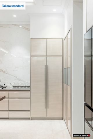 Hệ Tủ Bếp Nhật Bản Cao Cấp Lemure Chữ L Màu LHI - Nhà Phố Mỹ Đình