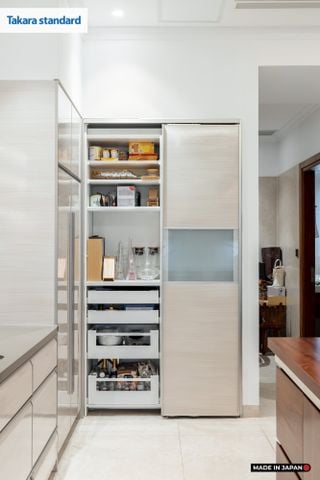 Hệ Tủ Bếp Nhật Bản Cao Cấp Lemure Chữ L Màu LHI - Nhà Phố Mỹ Đình