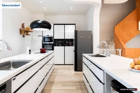 Hệ Tủ Bếp Nhật Bản Cao Cấp Lemure Chữ I Màu LXW - Nhà Phố Quận 7