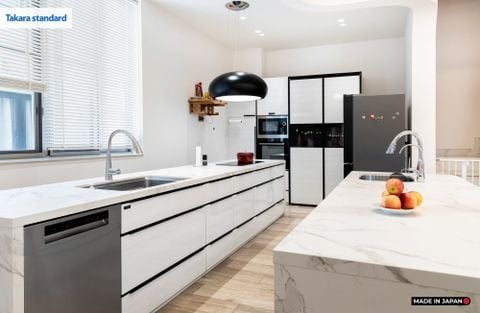 Hệ Tủ Bếp Nhật Bản Cao Cấp Lemure Chữ I Màu LXW - Nhà Phố Quận 7