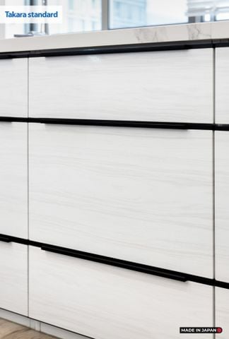 Hệ Tủ Bếp Nhật Bản Cao Cấp Lemure Chữ I Màu LXW - Nhà Phố Quận 7