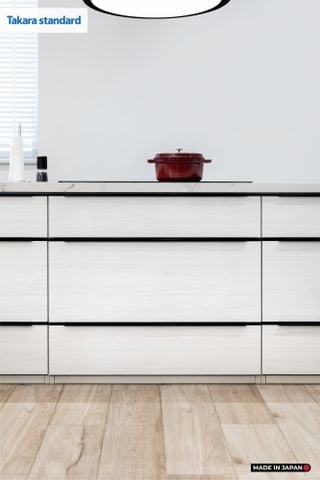 Hệ Tủ Bếp Nhật Bản Cao Cấp Lemure Chữ I Màu LXW - Nhà Phố Quận 7