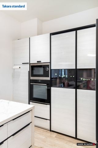 Hệ Tủ Bếp Nhật Bản Cao Cấp Lemure Chữ I Màu LXW - Nhà Phố Quận 7