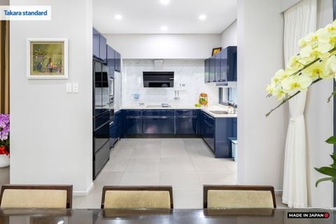Hệ Tủ Bếp Nhật Bản Cao Cấp Edel Chữ U Màu ESN - Nhà Phố Bình Chánh
