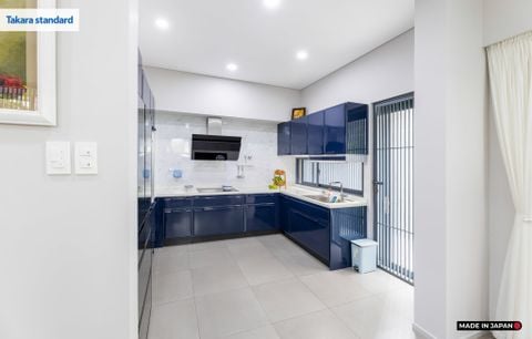 Hệ Tủ Bếp Nhật Bản Cao Cấp Edel Chữ U Màu ESN - Nhà Phố Bình Chánh