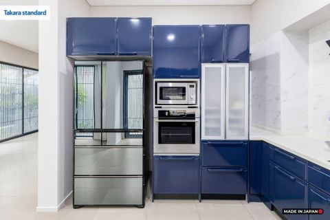 Hệ Tủ Bếp Nhật Bản Cao Cấp Edel Chữ U Màu ESN - Nhà Phố Bình Chánh